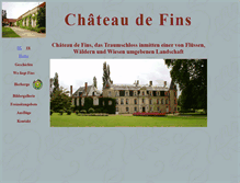 Tablet Screenshot of chateaufins.com